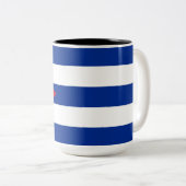 Flagge Kubas Zweifarbige Tasse (VorderseiteRechts)