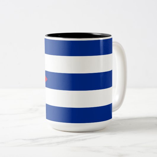 Flagge Kubas Zweifarbige Tasse (VorderseiteRechts)