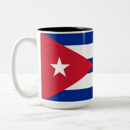 Flagge Kubas Zweifarbige Tasse