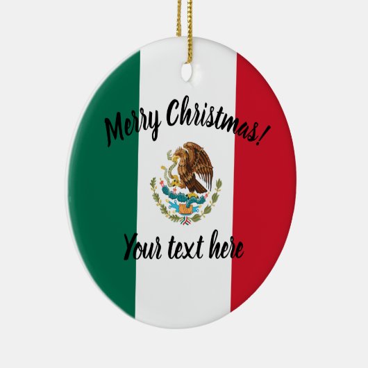 Flagge-kundenspezifische Weihnachtsbaumverzierung Keramikornament (Rechts)