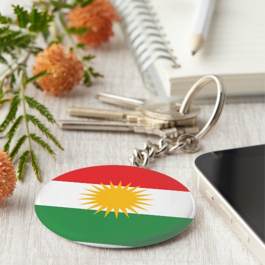 Flagge Kurdistans (Alay Kurdistan oder Alaya Rengî Schlüsselanhänger (Seite)