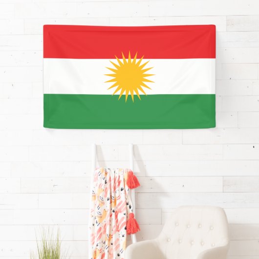 Flagge Kurdistans Banner (Insitu)