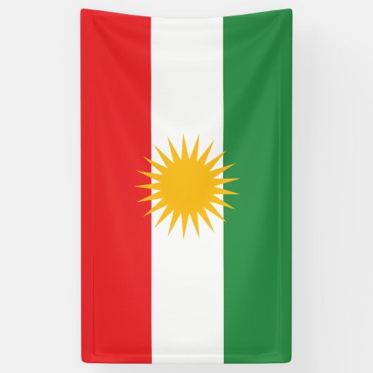 Flagge Kurdistans Banner (Vertikal)