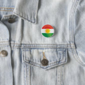 Flagge Kurdistans Button (Beispiel)