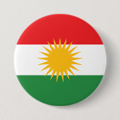 Flagge Kurdistans Button (Vorderseite)