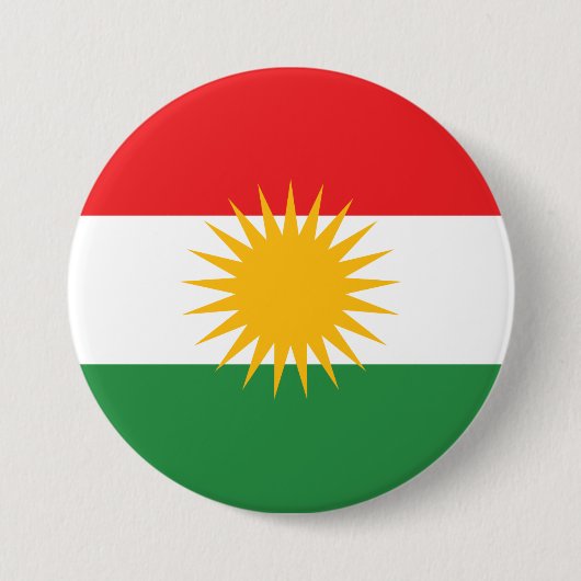 Flagge Kurdistans Button (Vorderseite)
