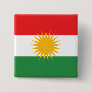 Flagge Kurdistans Button
