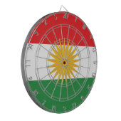 Flagge Kurdistans Dartscheibe (Vorderseite Links)