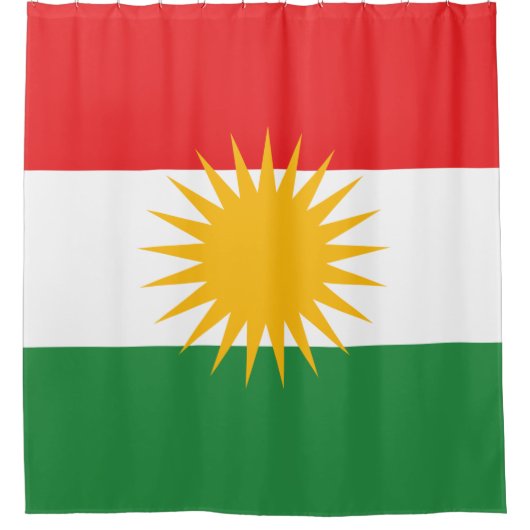 Flagge Kurdistans Duschvorhang (Vorderseite)