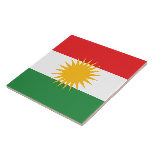 Flagge Kurdistans Fliese (Seite)