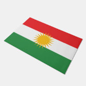 Flagge Kurdistans Fußmatte (Schrägansicht)