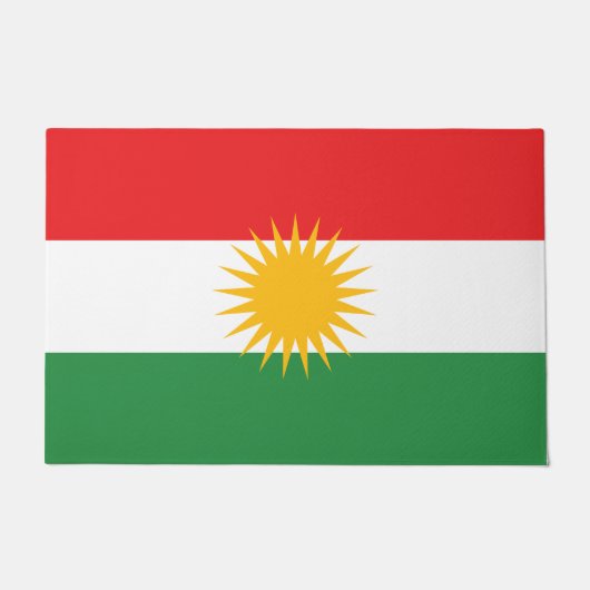 Flagge Kurdistans Fußmatte (Vorderseite)