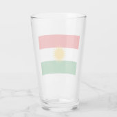 Flagge Kurdistans Glas (Rückseite)