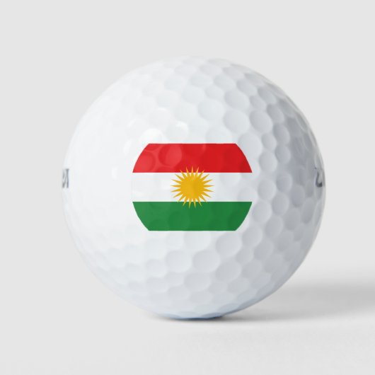 Flagge Kurdistans Golfball (Vorderseite)