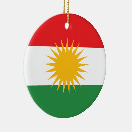 Flagge Kurdistans Keramik Ornament (Rechts)