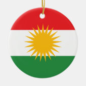Flagge Kurdistans Keramik Ornament (Vorne)
