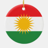 Flagge Kurdistans Keramik Ornament (Hinten)