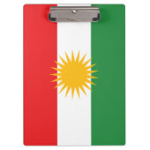 Flagge Kurdistans Klemmbrett (Vorderseite)