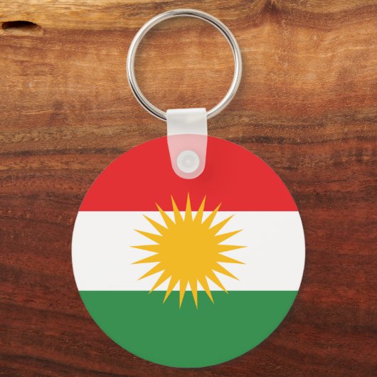 Flagge Kurdistans; Kurd; Kurdisch Schlüsselanhänger (Vorderseite)