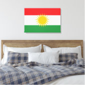 Flagge Kurdistans Leinwanddruck (Insitu (Schlafzimmer))