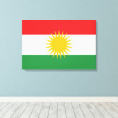 Flagge Kurdistans Leinwanddruck (Insitu (Holzboden))
