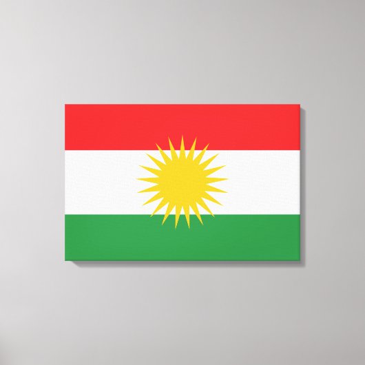 Flagge Kurdistans Leinwanddruck (Vorderseite)
