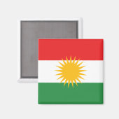 Flagge Kurdistans Magnet (Vorderseite/Rückseite)