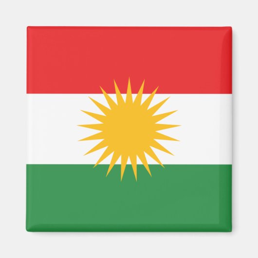Flagge Kurdistans Magnet (Vorne)