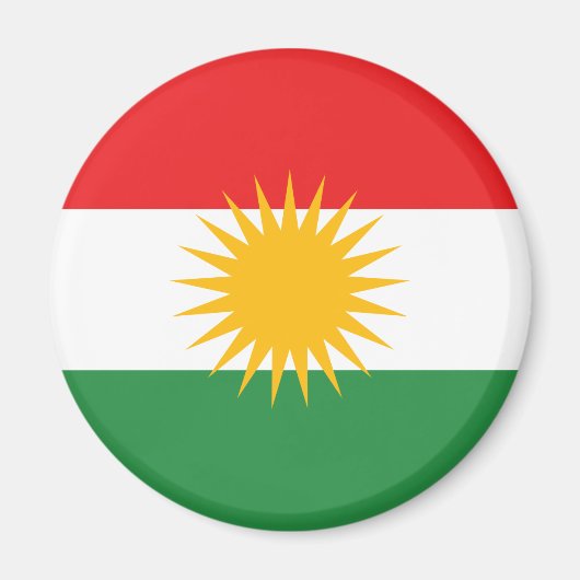 Flagge Kurdistans Magnet (Vorne)