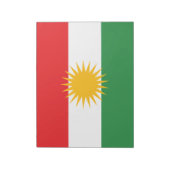 Flagge Kurdistans Notizblock (Rotiert)