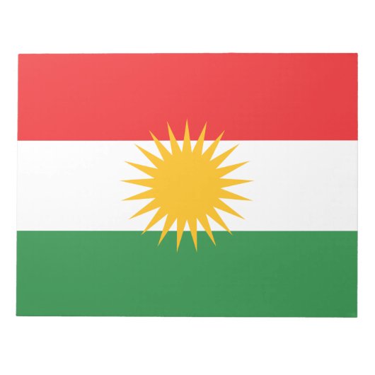 Flagge Kurdistans Notizblock (Vorderseite)