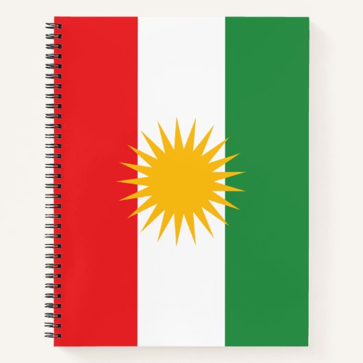 Flagge Kurdistans Notizblock (Vorderseite)