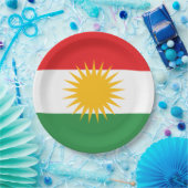 Flagge Kurdistans Pappteller (Party)
