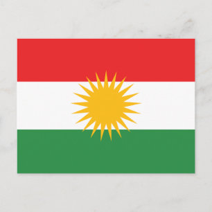 Flagge Kurdistans Postkarte