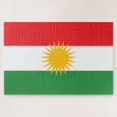 Flagge Kurdistans Puzzle (Horizontal)