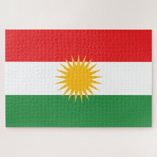 Flagge Kurdistans Puzzle (Horizontal)