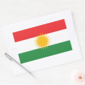 Flagge Kurdistans Rechteckiger Aufkleber (Umschlag)