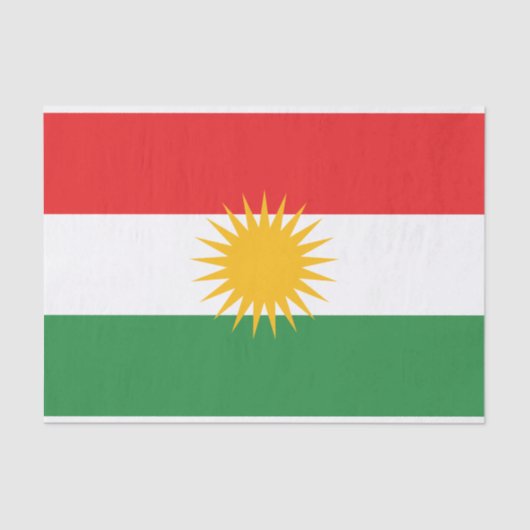 Flagge Kurdistans Seidenpapier (Vorderseite)