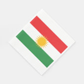 Flagge Kurdistans Serviette (Ecke)