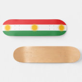 Flagge Kurdistans Skateboard (Horizontal)