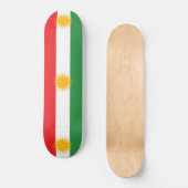 Flagge Kurdistans Skateboard (Vorderseite)