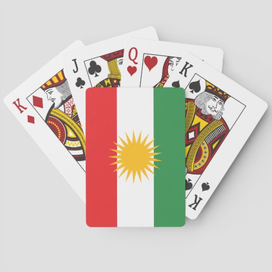 Flagge Kurdistans Spielkarten (Rückseite)