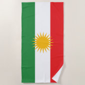 Flagge Kurdistans Strandtuch (Vorderseite)