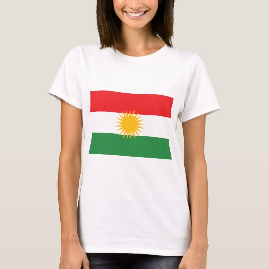 Flagge Kurdistans T-Shirt (Vorderseite)
