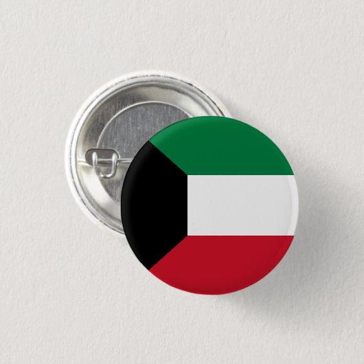 Flagge Kuwaits Button (Vorne & Hinten)