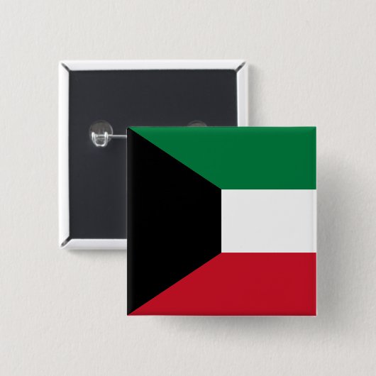 Flagge Kuwaits Button (Vorne & Hinten)