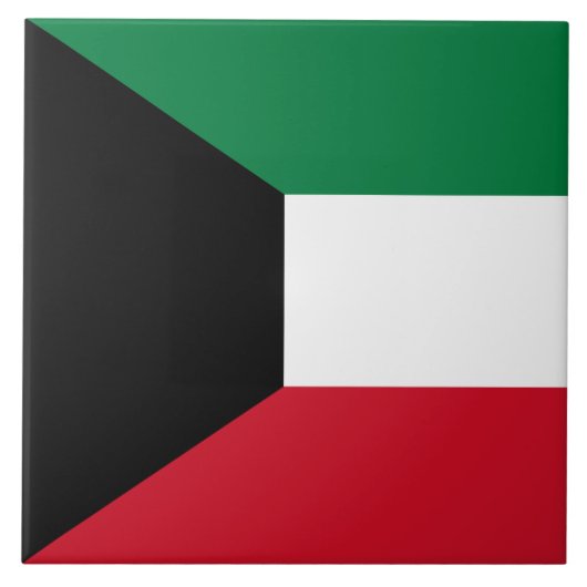 Flagge Kuwaits Fliese (Vorderseite)