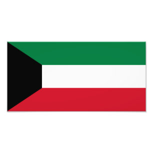 Flagge Kuwaits Fotodruck