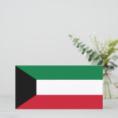 Flagge Kuwaits Karte (Stehend Vorderseite)