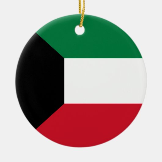 Flagge Kuwaits Keramik Ornament (Vorne)